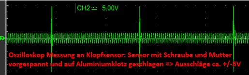 Test Sensor mit Oszilloskop