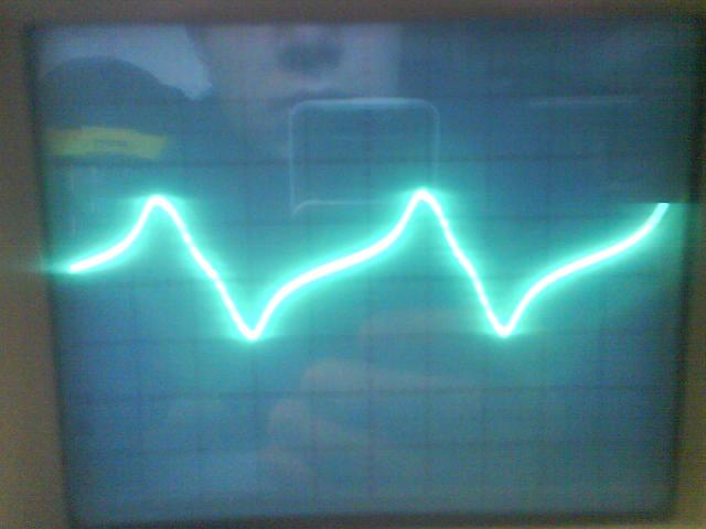 Signalverlauf Zündimpulsgeber:<br />U=0,2V/Div<br />t=5ms/Div