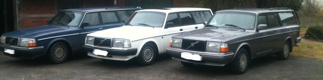 Die Familieneigene 240er Flotte, in dem weißen ist der neue Motor verbaut