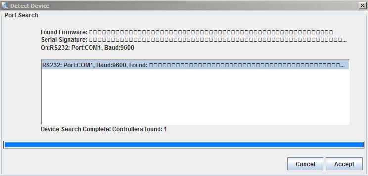 erste Verbindung mit RS232